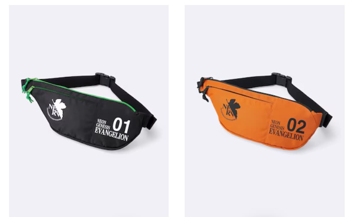 [OS] GU X 에반게리온 네르프 로고 힙색 블랙 상품이미지1