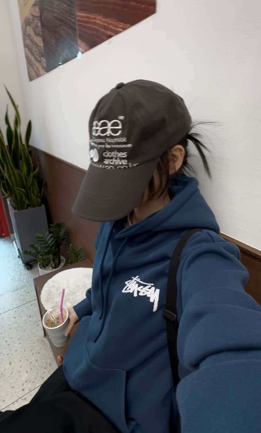 스투시 다이스 기모 후드티 네이비 (m) 상품이미지1