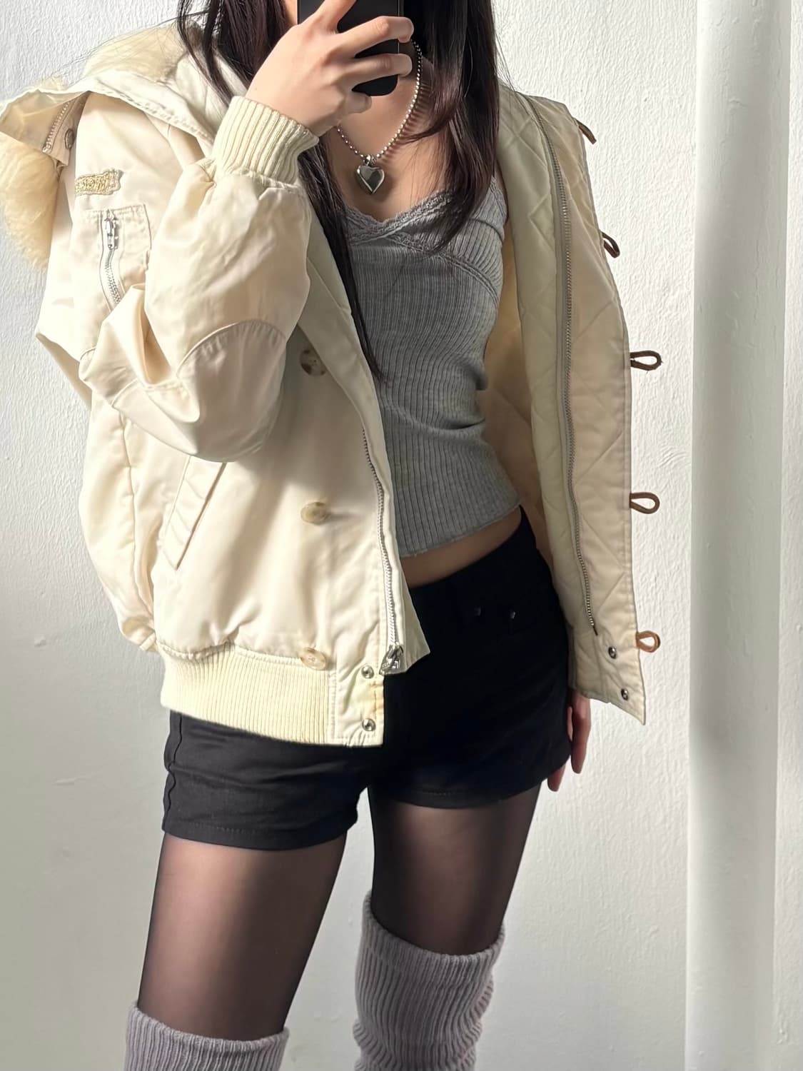 Mcgregor Ivory Fur Hood Jacket 상품이미지3