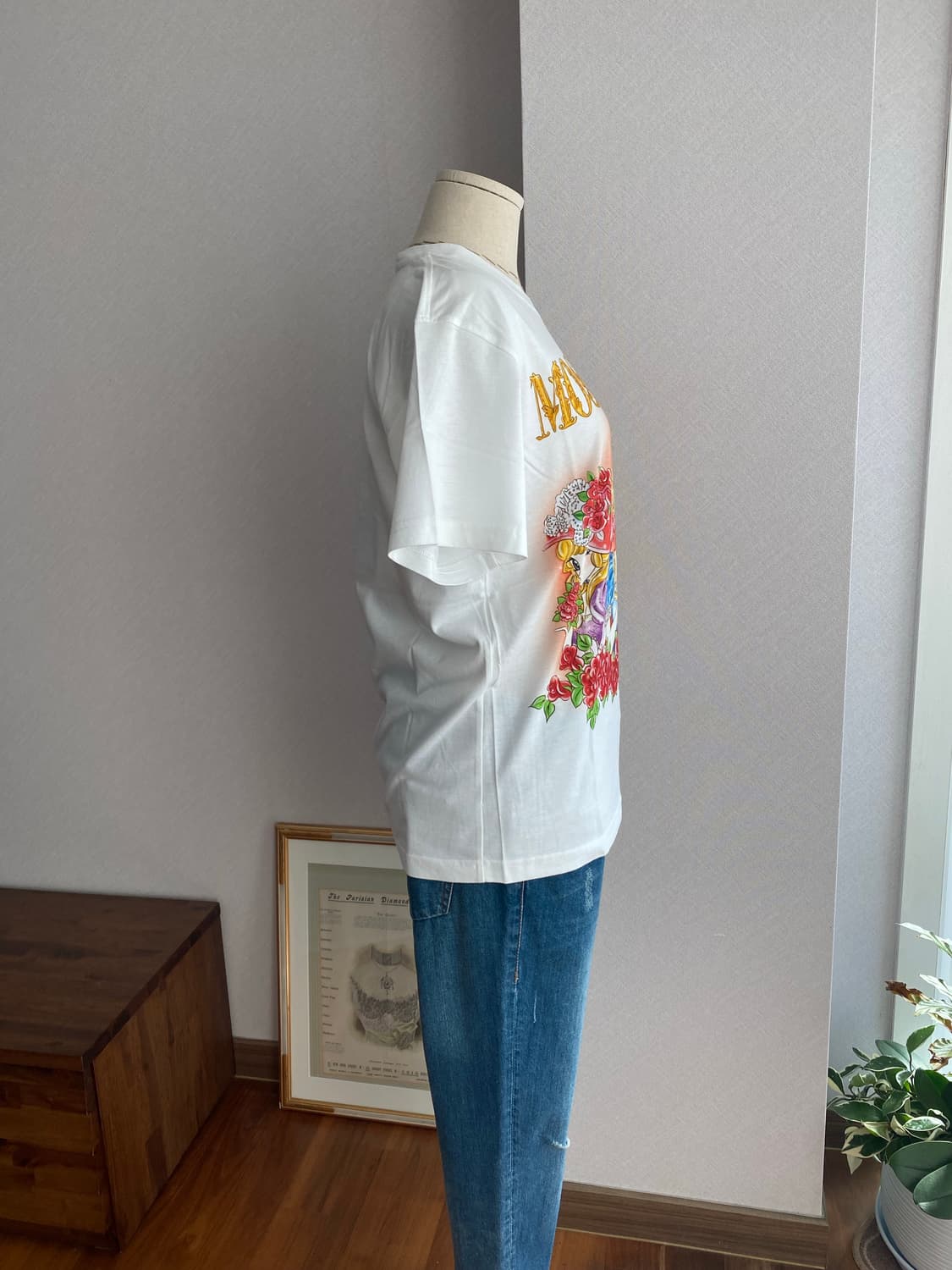MOSCHNO 프린세스 그래픽 반팔티셔츠(XS,미착용) 상품이미지5