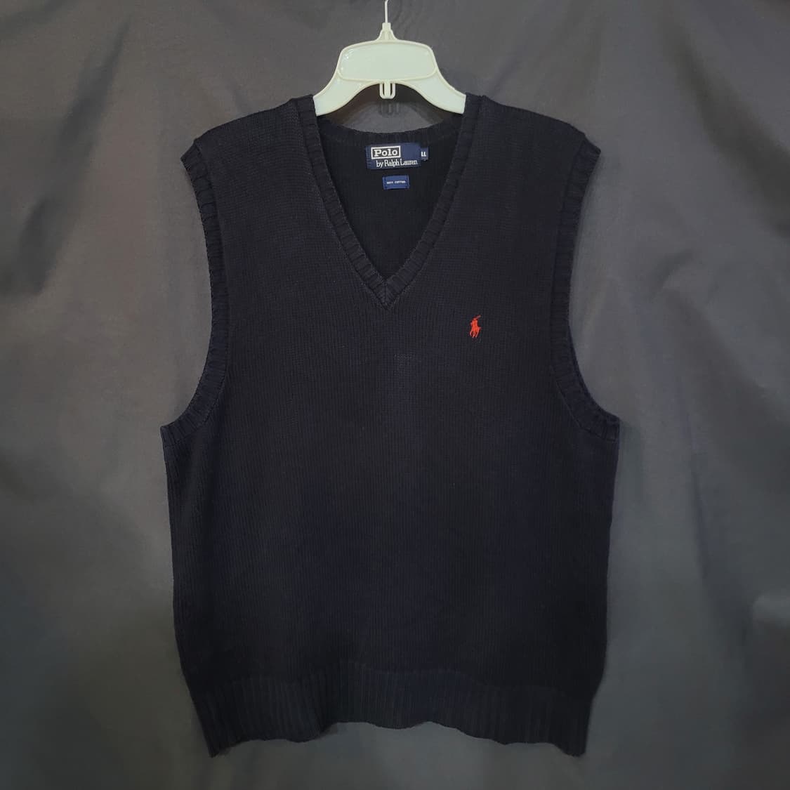 Ralph Lauren 랄프로렌 빈티지 페이디드 코튼 니트 베스트  상품이미지1