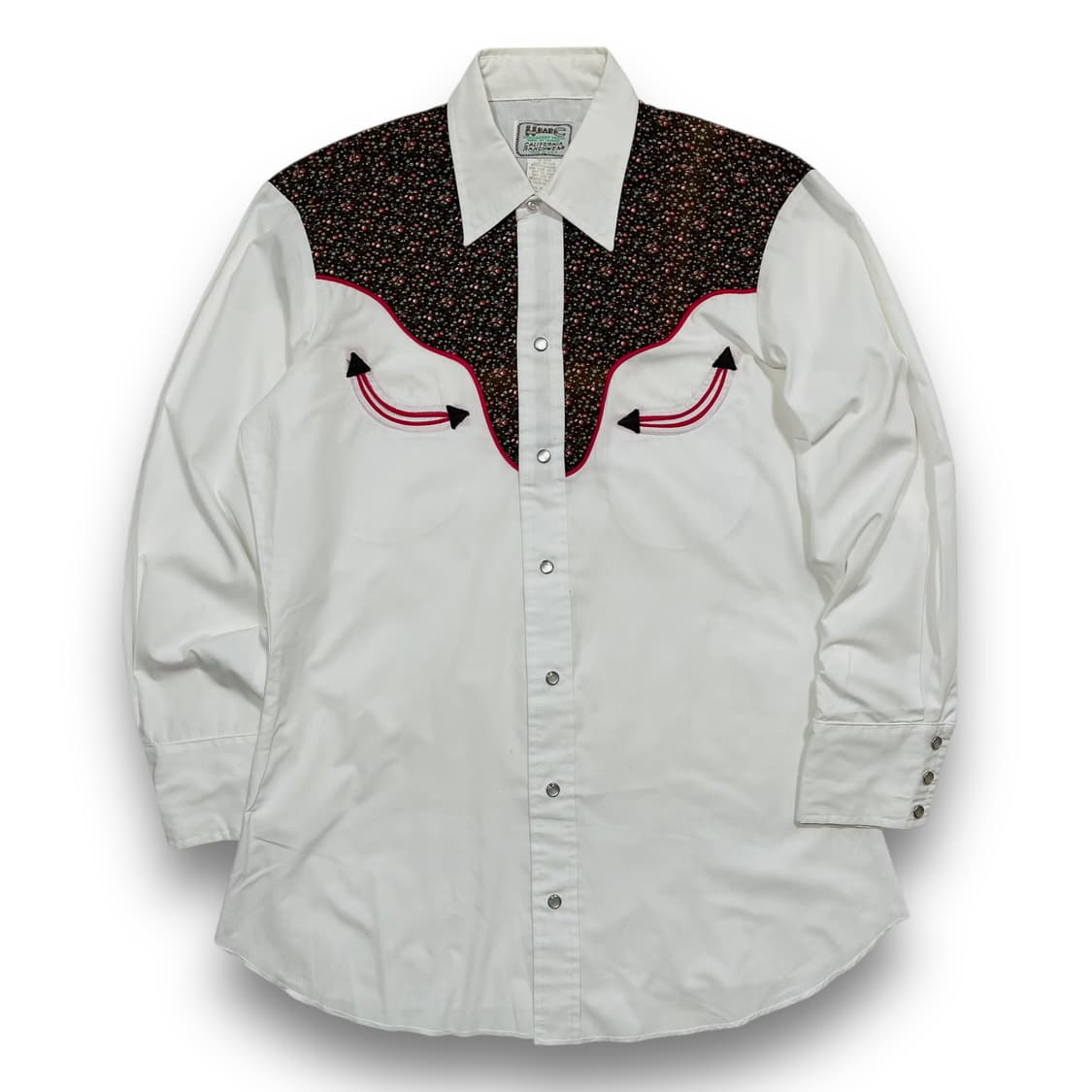 H bar C 서부시대 플라워 화이트 웨스턴 셔츠 상품이미지1