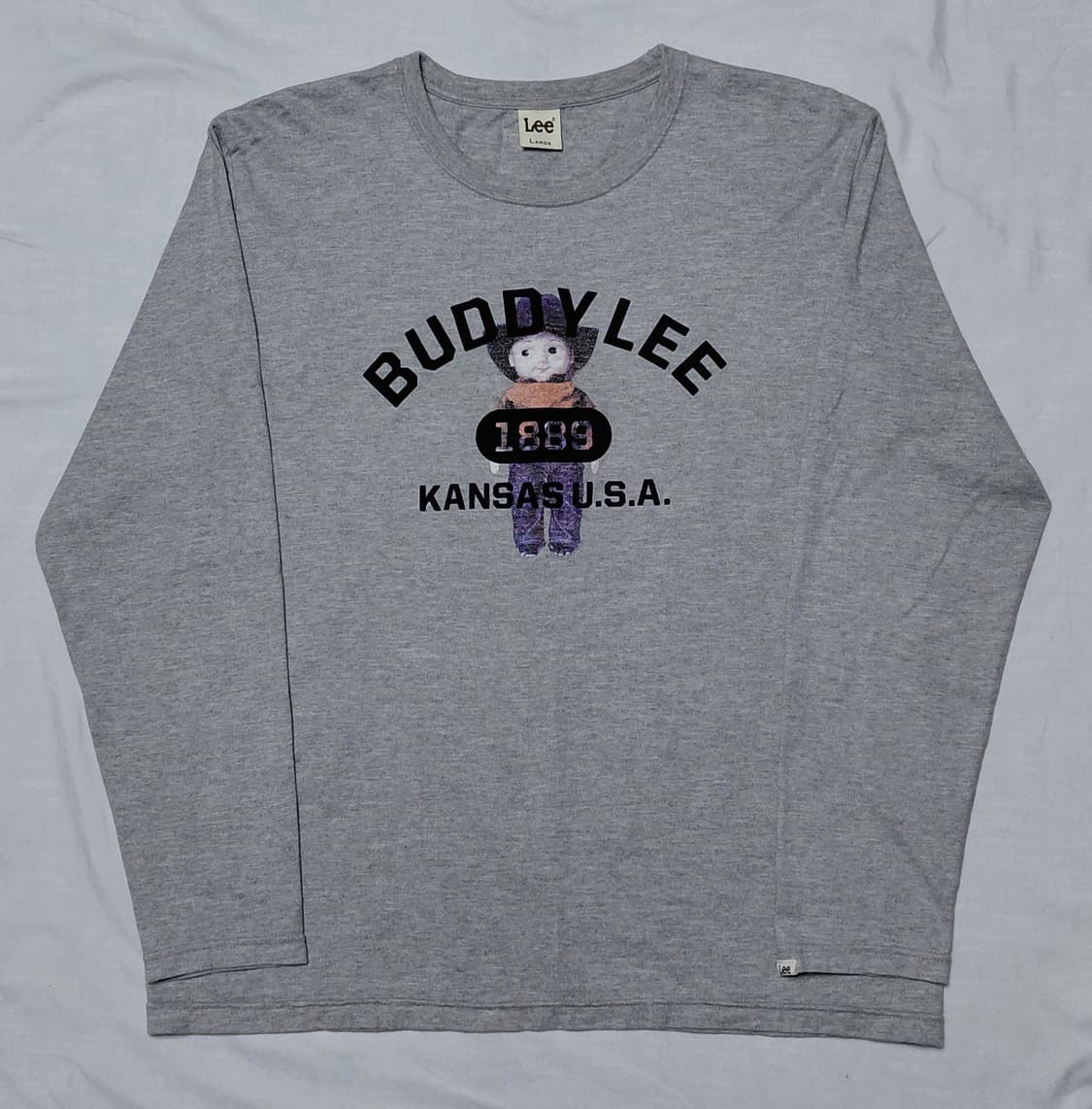 [L] Lee 버디 리(Buddy Lee) 플록 프린팅 그래픽 티셔츠 상품이미지2