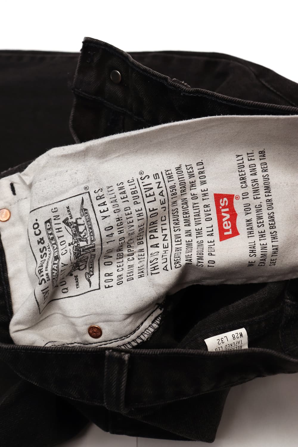 LEVIS 550 90s USA MADE 블랙 릴렉스핏 테이퍼드 레그 진 상품이미지7