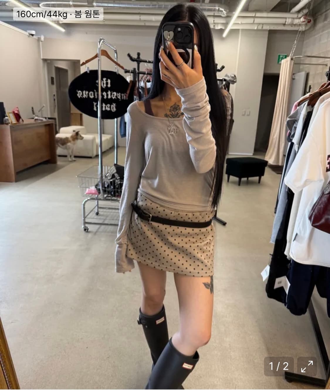 미스테리어스호텔 린넨 스퀘어탑(그레이) 상품이미지1