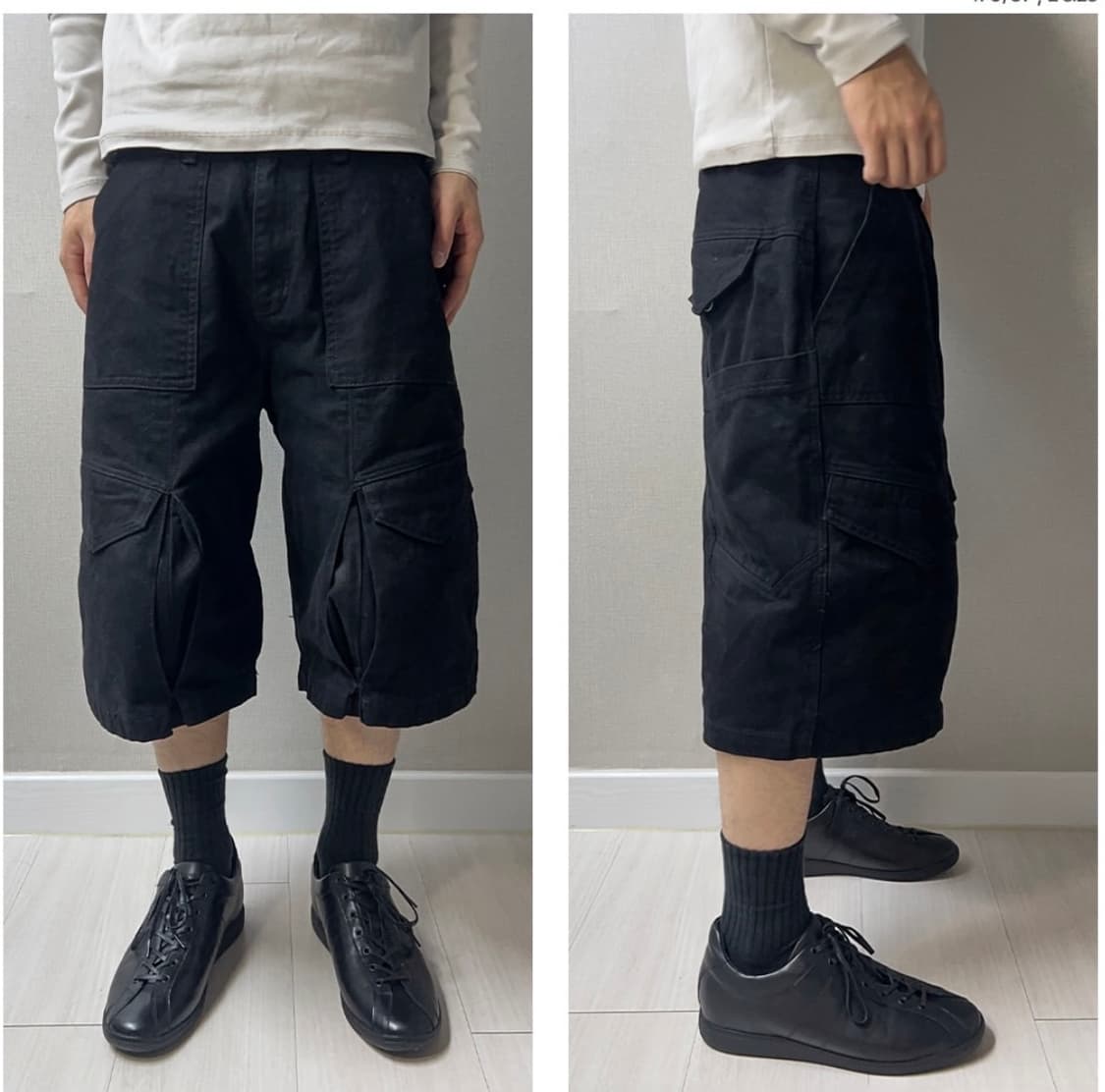 yiyae Washed Segment Bermuda Shorts 상품이미지1