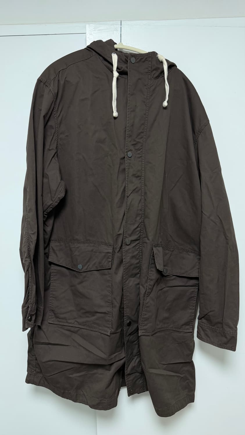 ZARA 남성 후드 야상 자켓 XL 브라운 상품이미지1