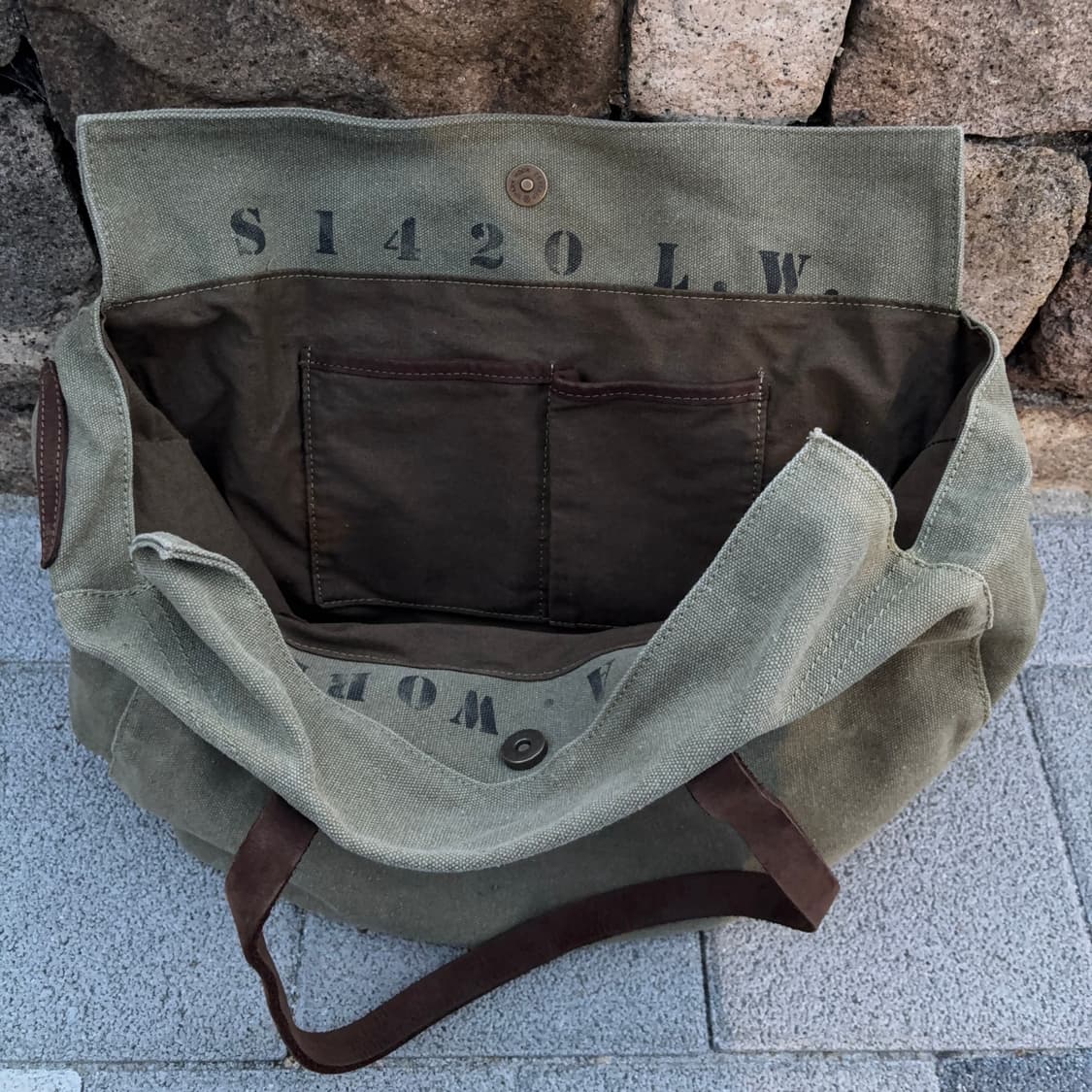 포디어웍스 캔버스 & 스웨이드 토트백 상품이미지8