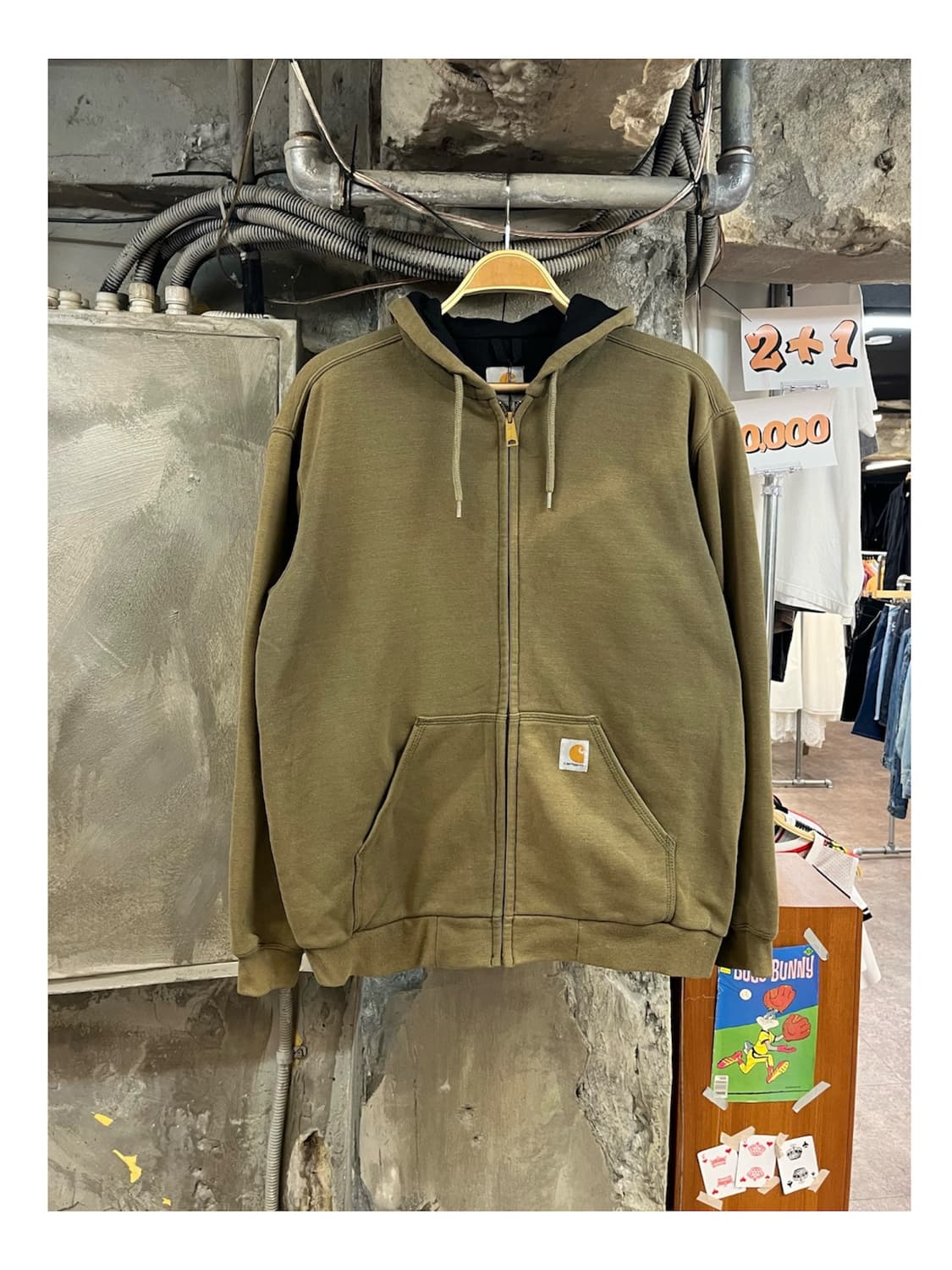 칼하트 후드집업 카키 M #csz3963 상품이미지1