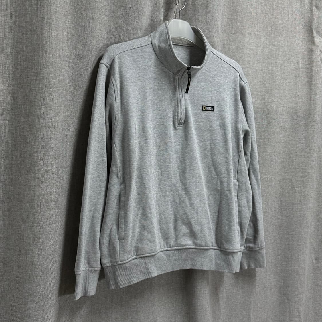 [M/루즈핏] 내셔널지오그래픽 반집업 긴팔 맨투맨티 상품이미지2