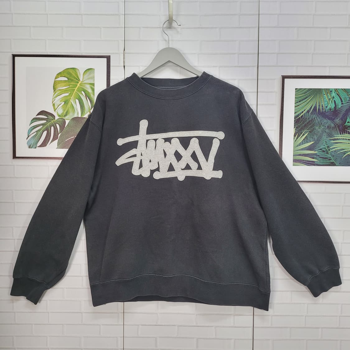 90s 스투시 빅 로고 맨투맨 긴팔 티셔츠 스웨트셔츠 남여공용 L사이즈 상품이미지1