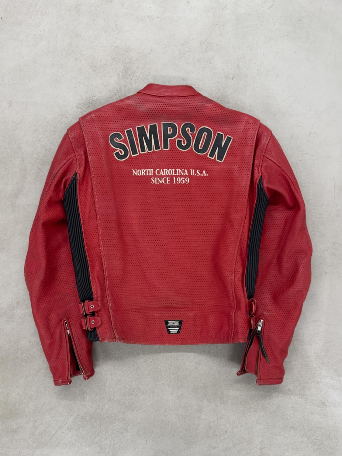 SIMPSON 레더 레이싱 자켓 상품이미지4