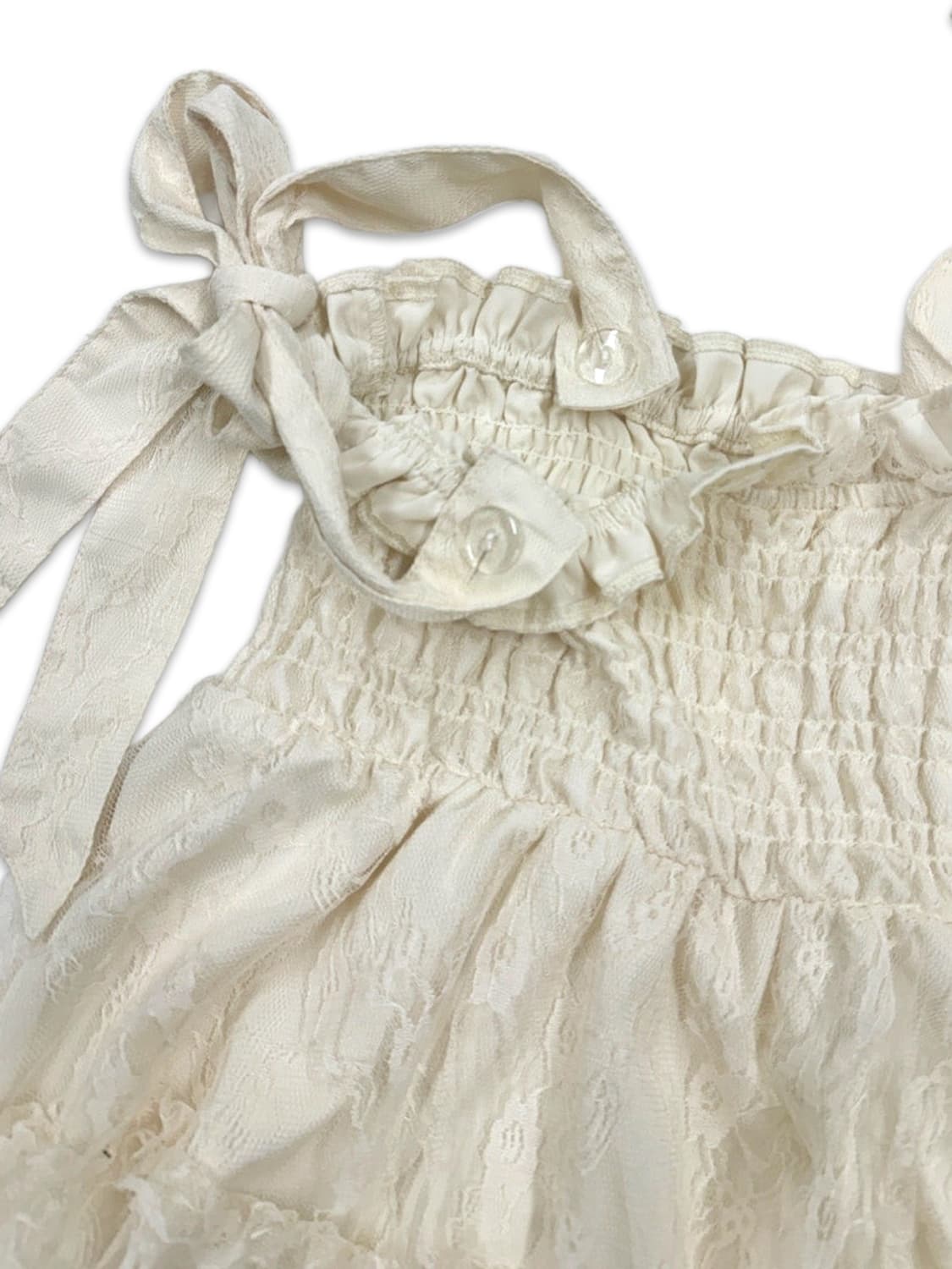 빈티지 아이보리 레이스 2way 원피스 스커트 상품이미지4