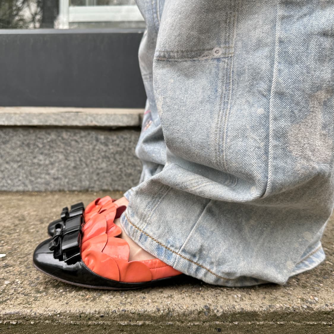 00s 미우미우 페이턴트 레더 더블 리본 발레 플랫 상품이미지9