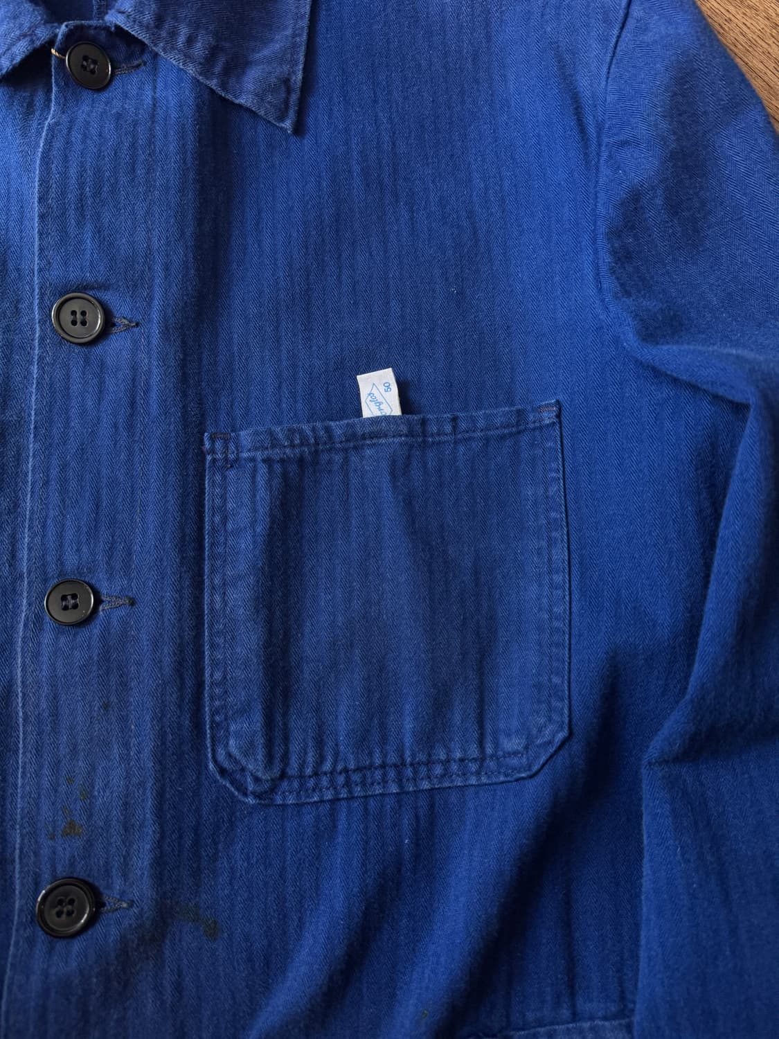 [L]90's 빈티지 페인팅 HBT 프렌치 워크 자켓 상품이미지3