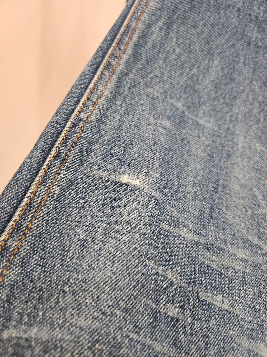 [48] WYM 우영미 21fw 남성 블루 스트레이트 데님 팬츠 상품이미지5