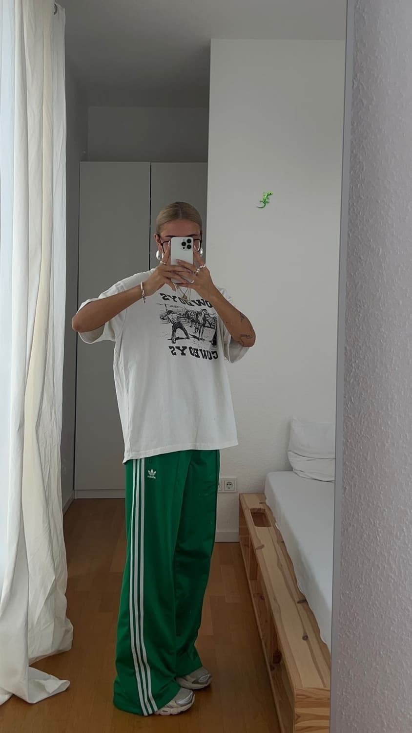 아디다스 새틴 와이드 레스 트랙팬츠 상품이미지1