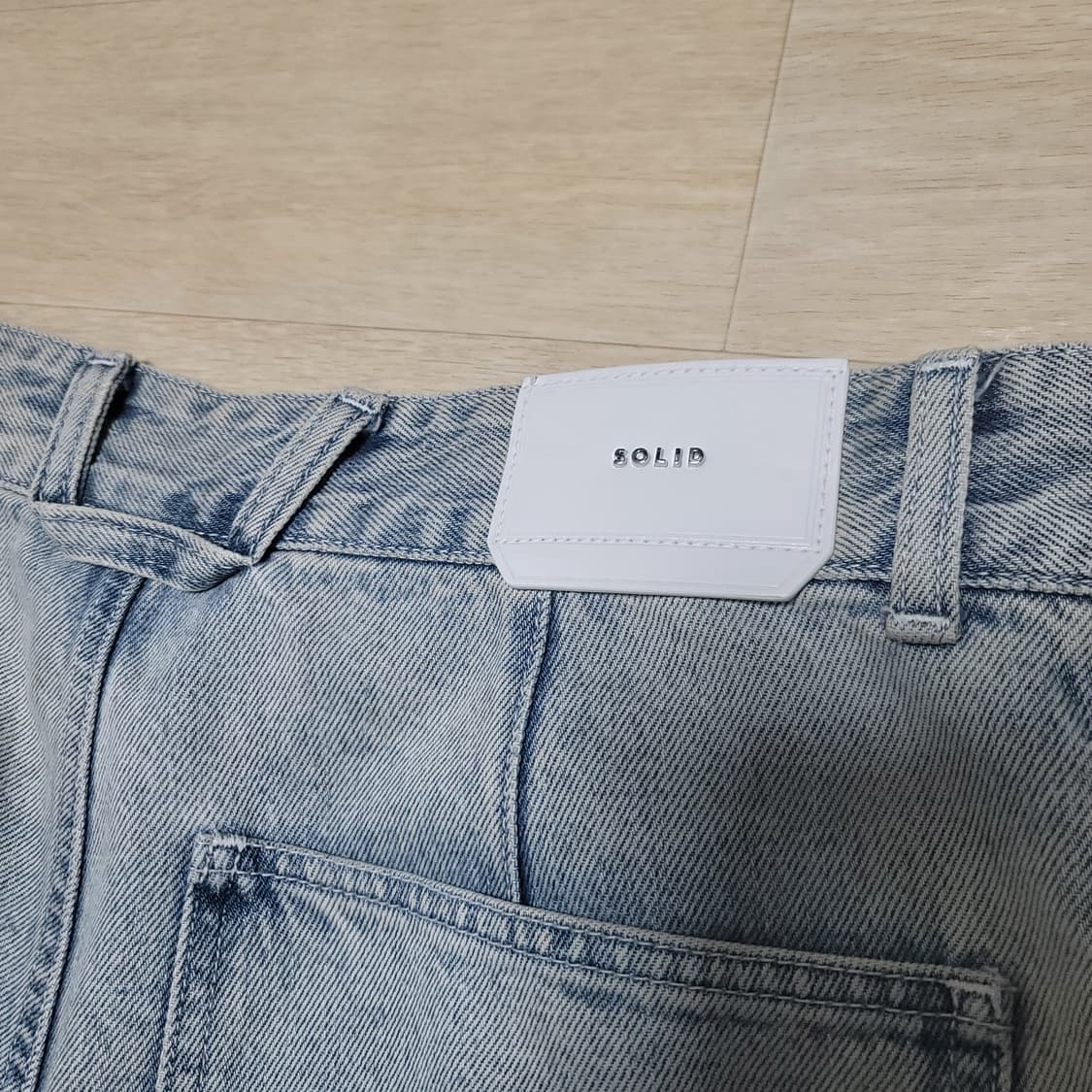 24S/S 솔리드옴므 벌룬 데님 카고팬츠 연청 48 상품이미지7