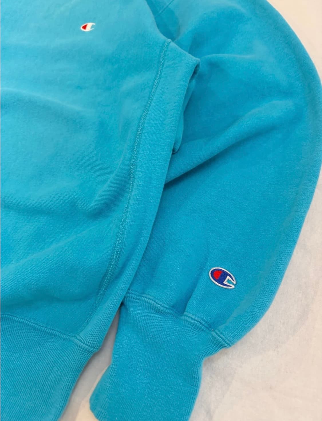 90s 챔피온 리버스위브 스웻셔츠 아쿠아민트 XL 상품이미지2