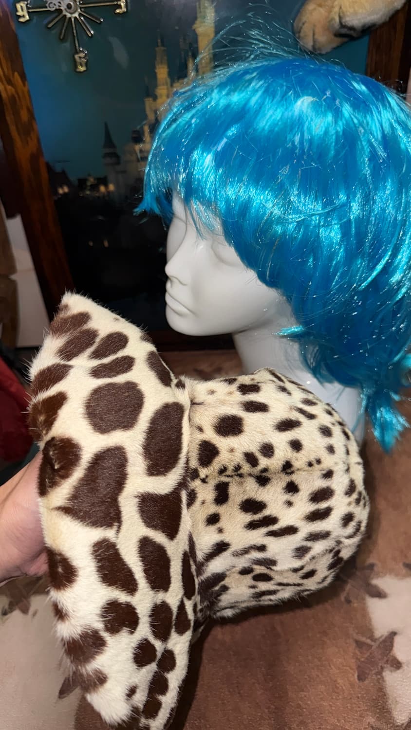 vintage Leopard hair-on leather hat 상품이미지5