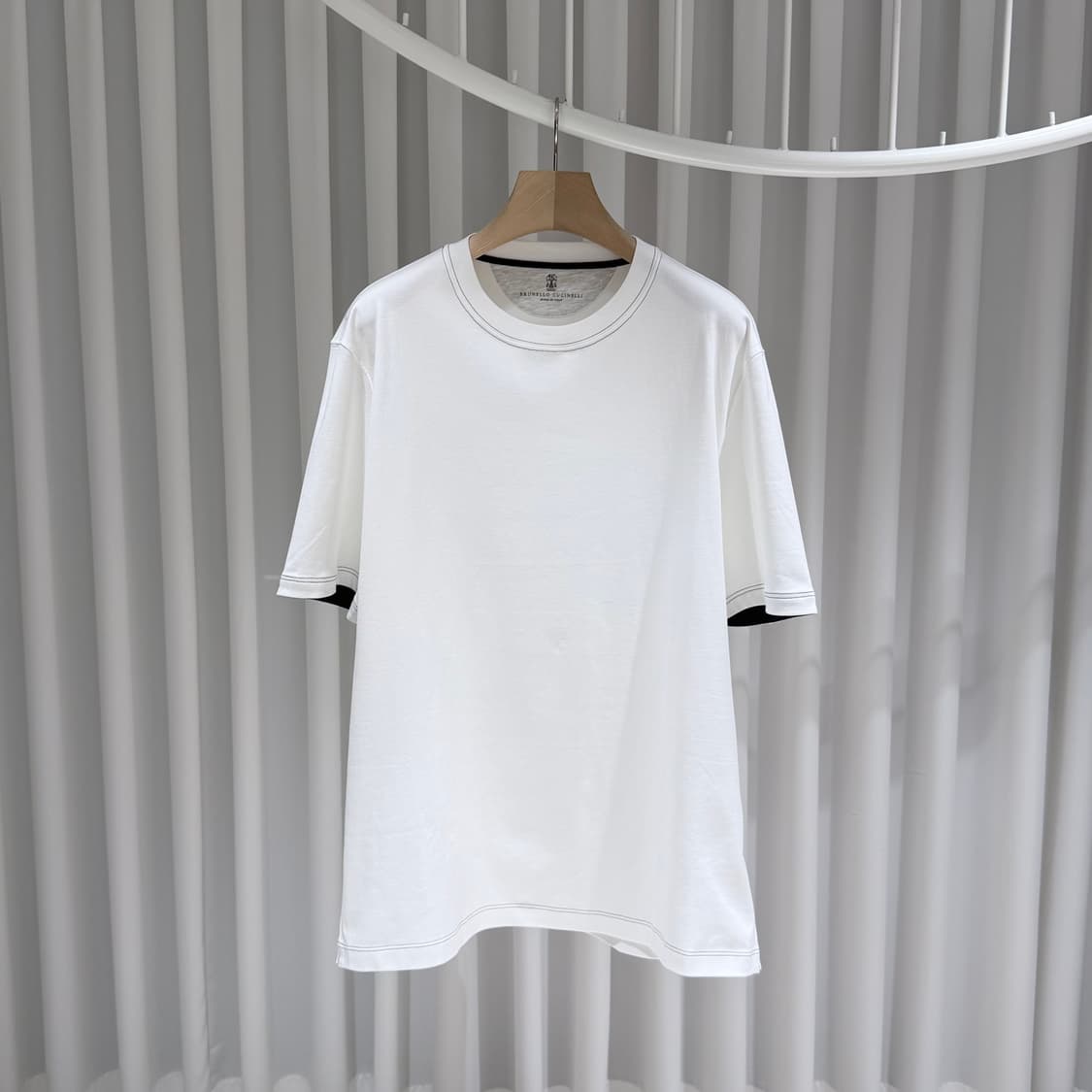 (S+/XXL) / 새상품 브루넬로쿠치넬리 크루넥 코튼 반팔 티셔츠 상품이미지1