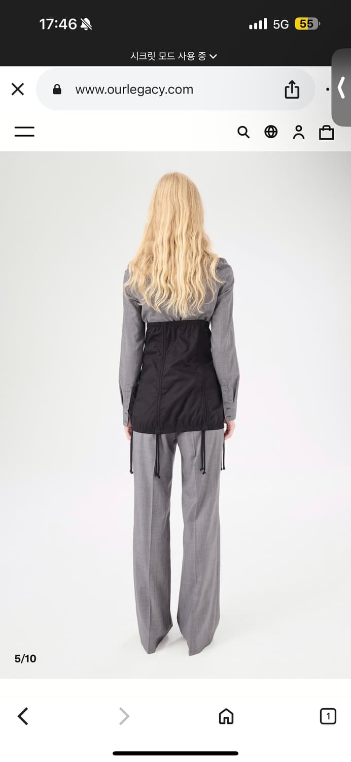 아워레가시 OBJECT CORSET BLACK REFUNED OXFORD 상품이미지4