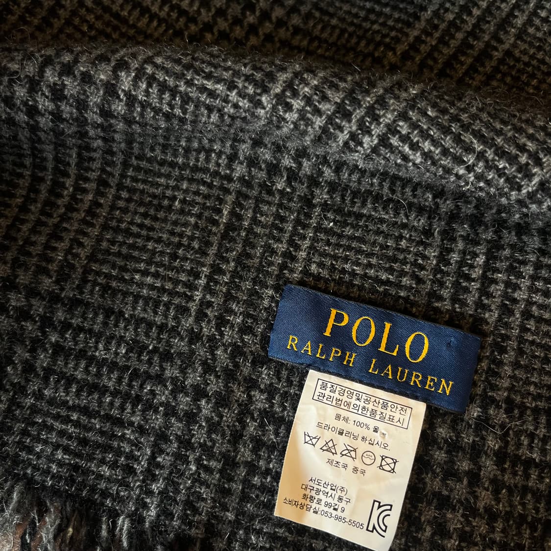 폴로 랄프로렌 하운드 체크 울 머플러 상품이미지3
