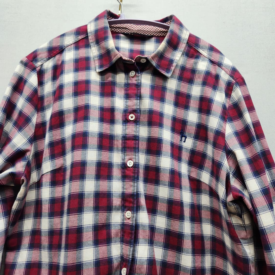 헤지스 로고 체크 셔츠 95(M) 상품이미지2