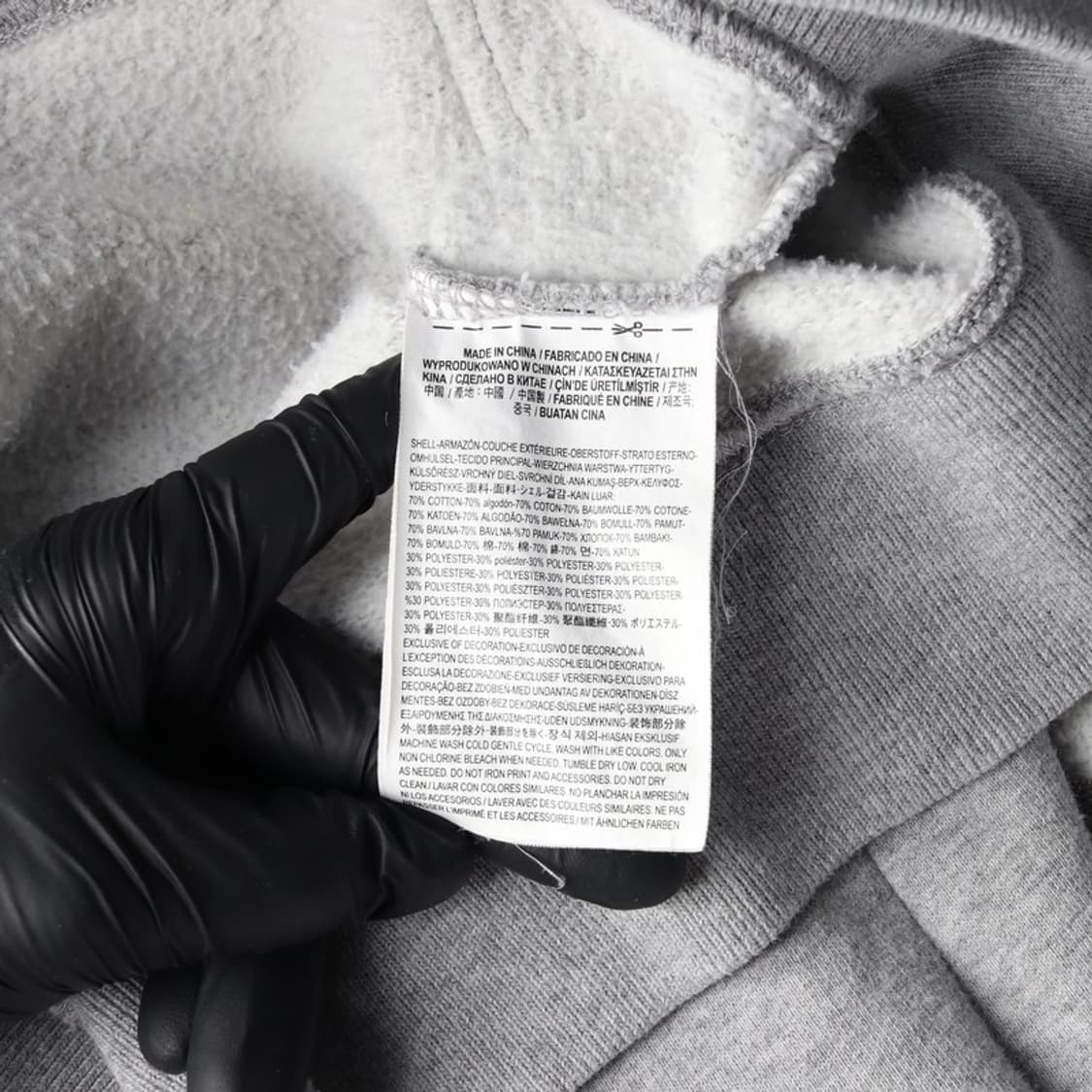 VANS 클래식 화이트 자수 로고 후드 집업 그레이 M 상품이미지7