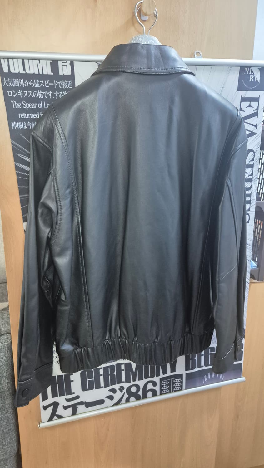 [TNGT] 블랙 램스킨 블루종 레더 점퍼 상품이미지5