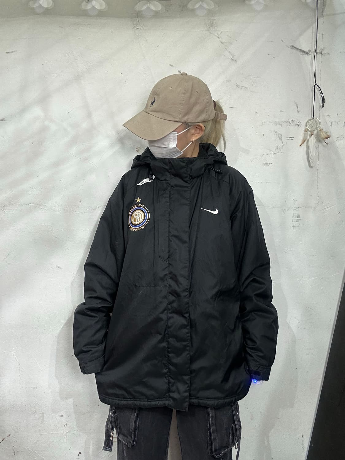 03 나이키 블랙 인터밀란 100주년 패딩 점퍼 바람막이 자켓 M 상품이미지2