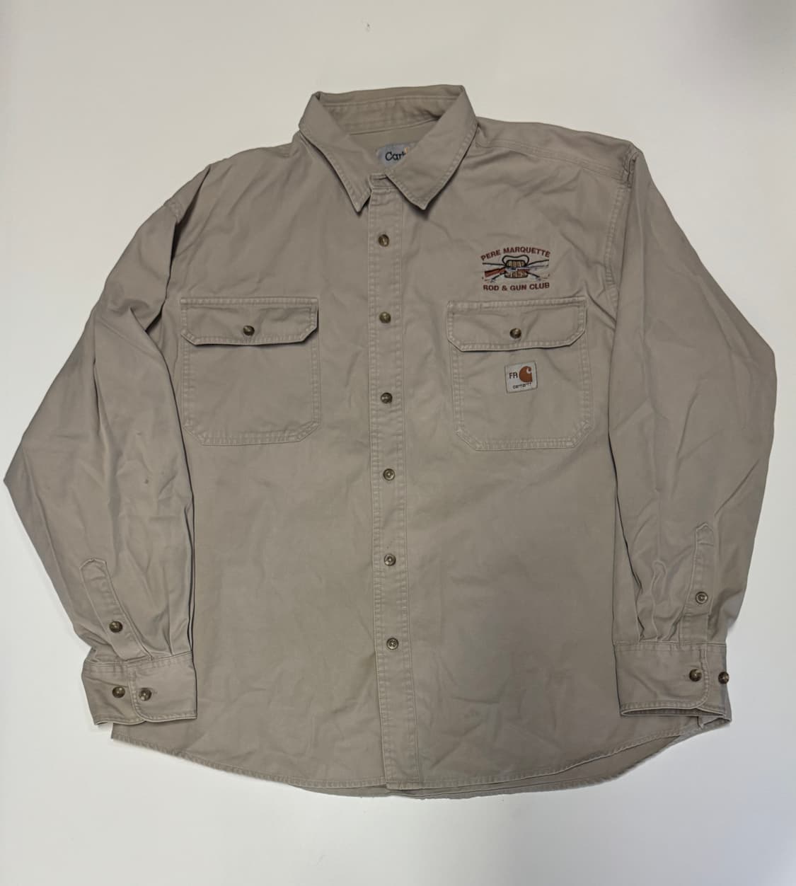 칼하트 커스텀 빅사이즈 포켓 디테일 코튼 워크 셔츠 2XL 상품이미지1