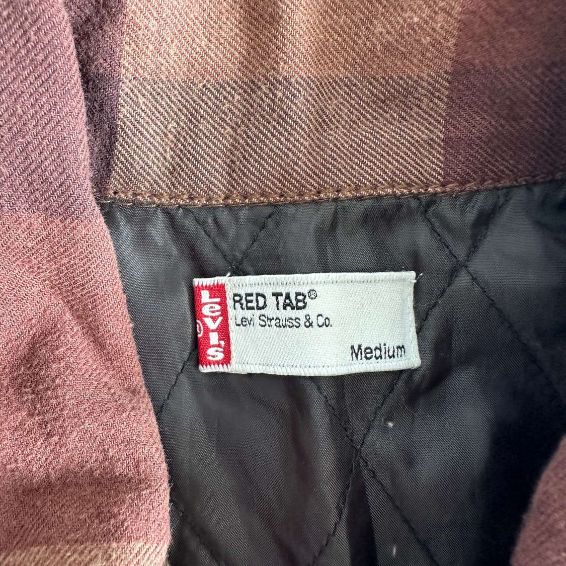 Levi's red tab 리바이스 재팬라인 레드탭 퀼드트 체크 패턴 셔 상품이미지6