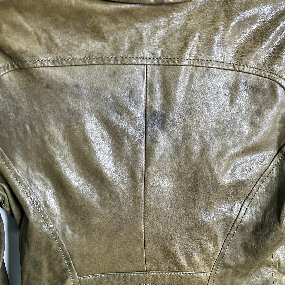 Armani 아르마니 진스 램스킨 투웨이 레더 자켓 36 상품이미지10