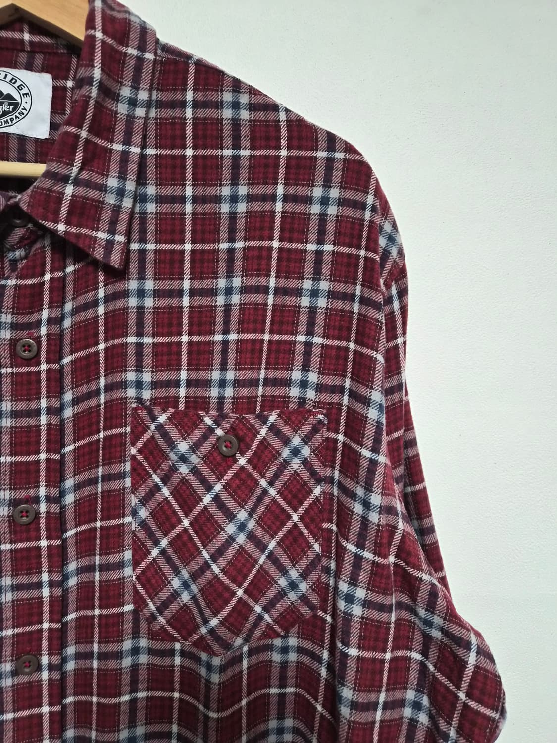 랭글러Wrangler 체크 플란넬 셔츠 L사이즈 - S309 상품이미지3