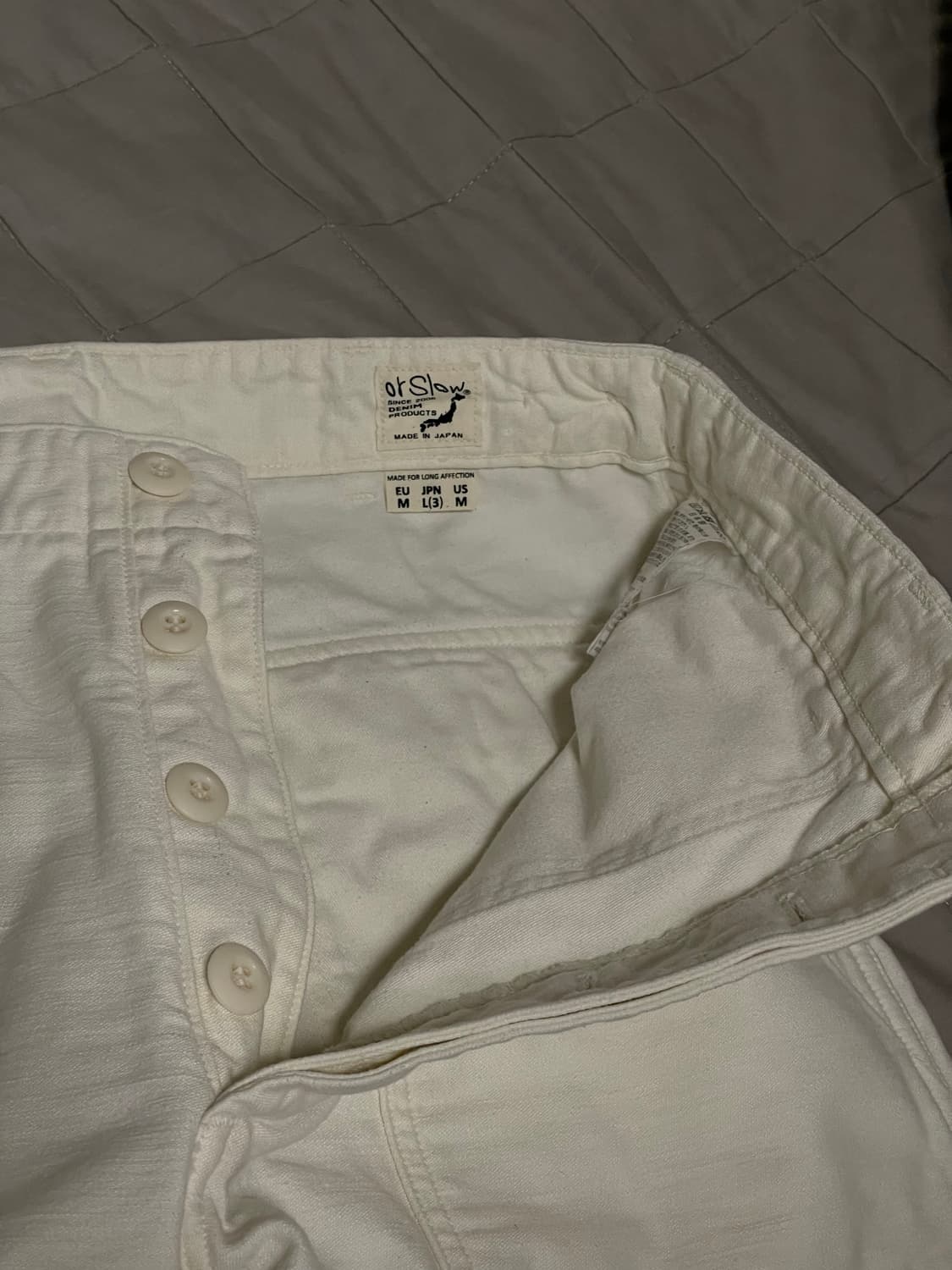 [3] 오어슬로우 퍼티그 팬츠 에크루 크림 아이보리 상품이미지3