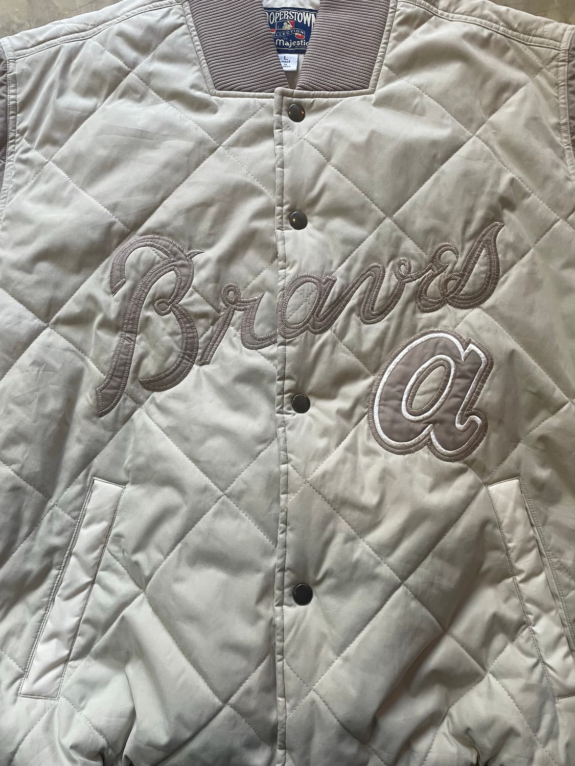 90년대  Majestic 누빔 점퍼 애틀란타 브레이브스 L 상품이미지5