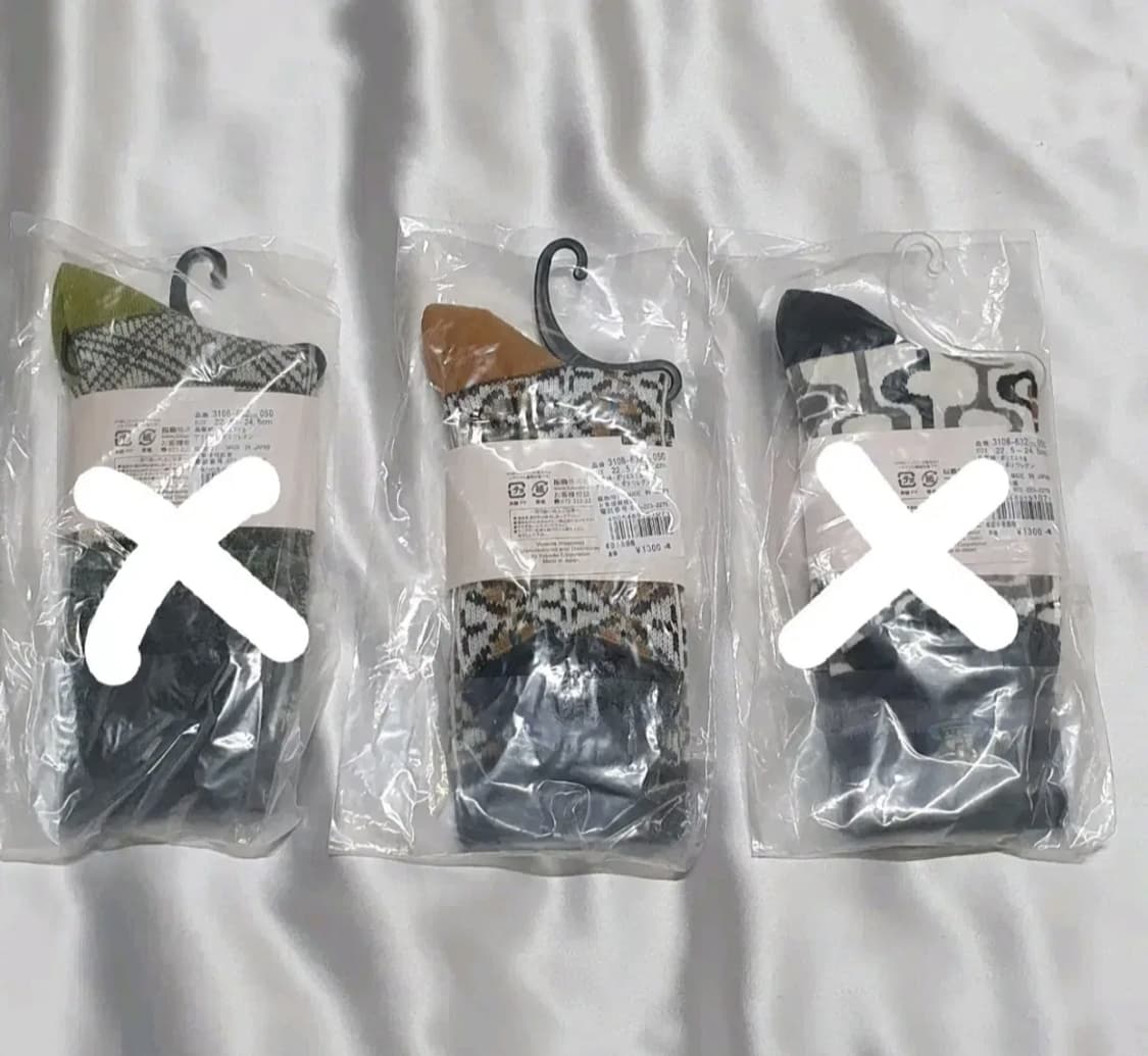 올리브 그레이 겨자 브라운 플라워 사각 도형 비비안웨스트우드 양말 상품이미지2