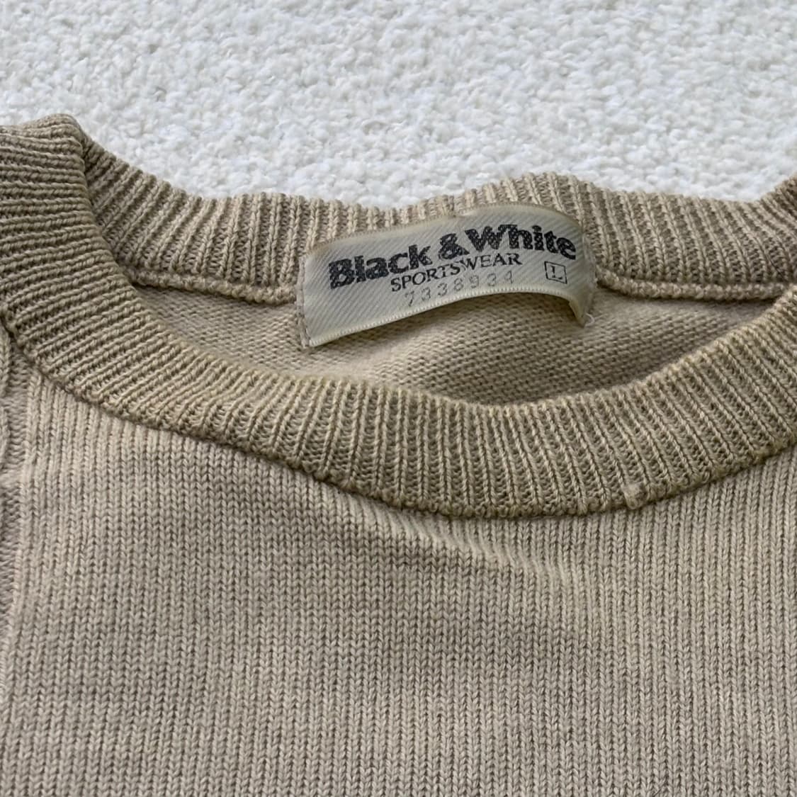 L 블랙앤화이트 빈티지 스웨터 0303E 상품이미지7