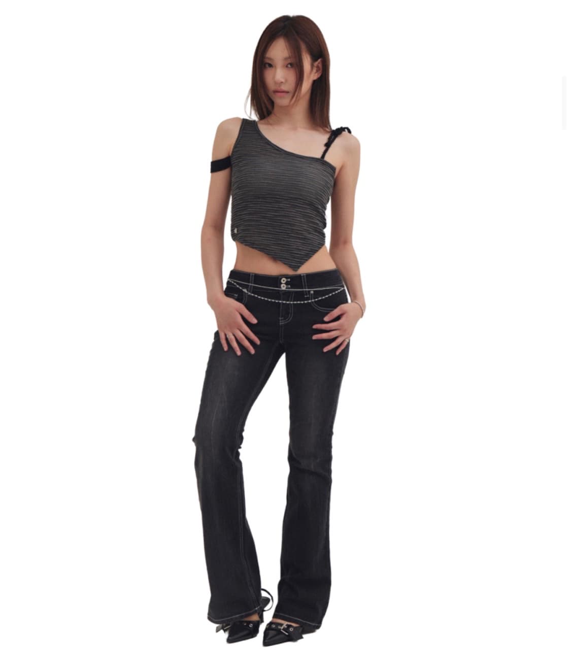 포어링 Ribbon stitch bootcut jeans 상품이미지3