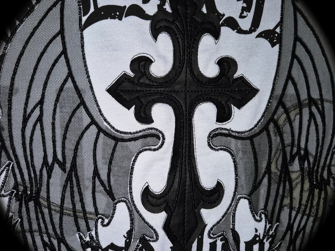 Vintage 06 PUNK Skull CROSS Gothic top 상품이미지3
