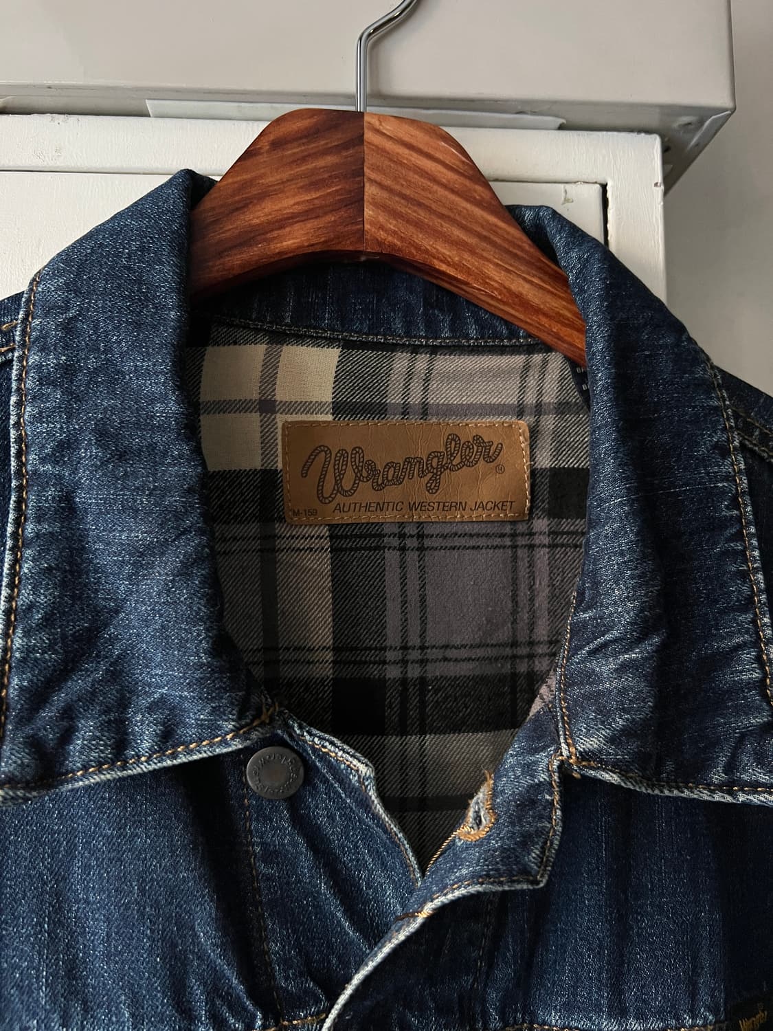 [L]Wrangler USA 랭글러 체크 라이닝 데님 트러커 자켓 상품이미지2