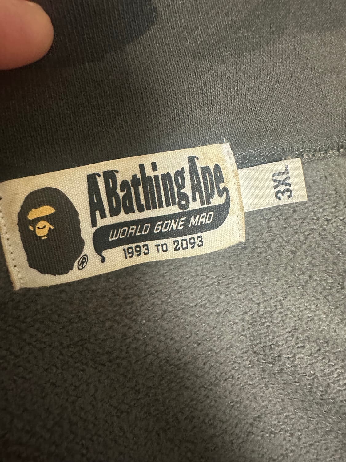 베이프 컬러 카모 세퍼레이트 샤크 후드집업 레드 블랙 상품이미지3