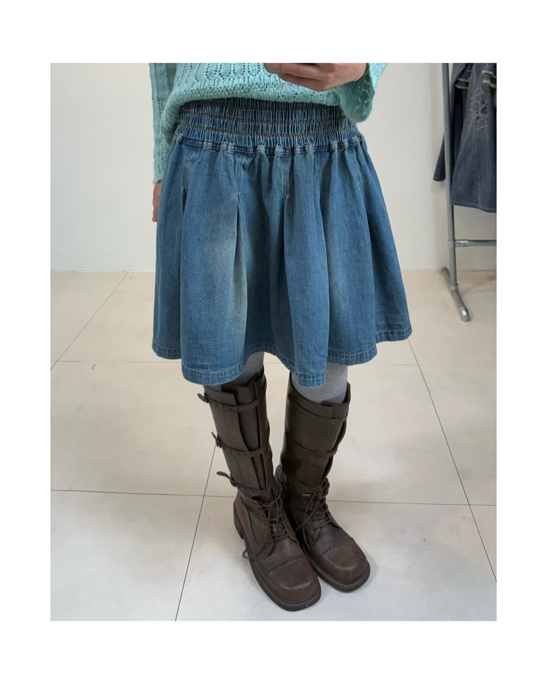 빈티지 미디 스커트 상품이미지3