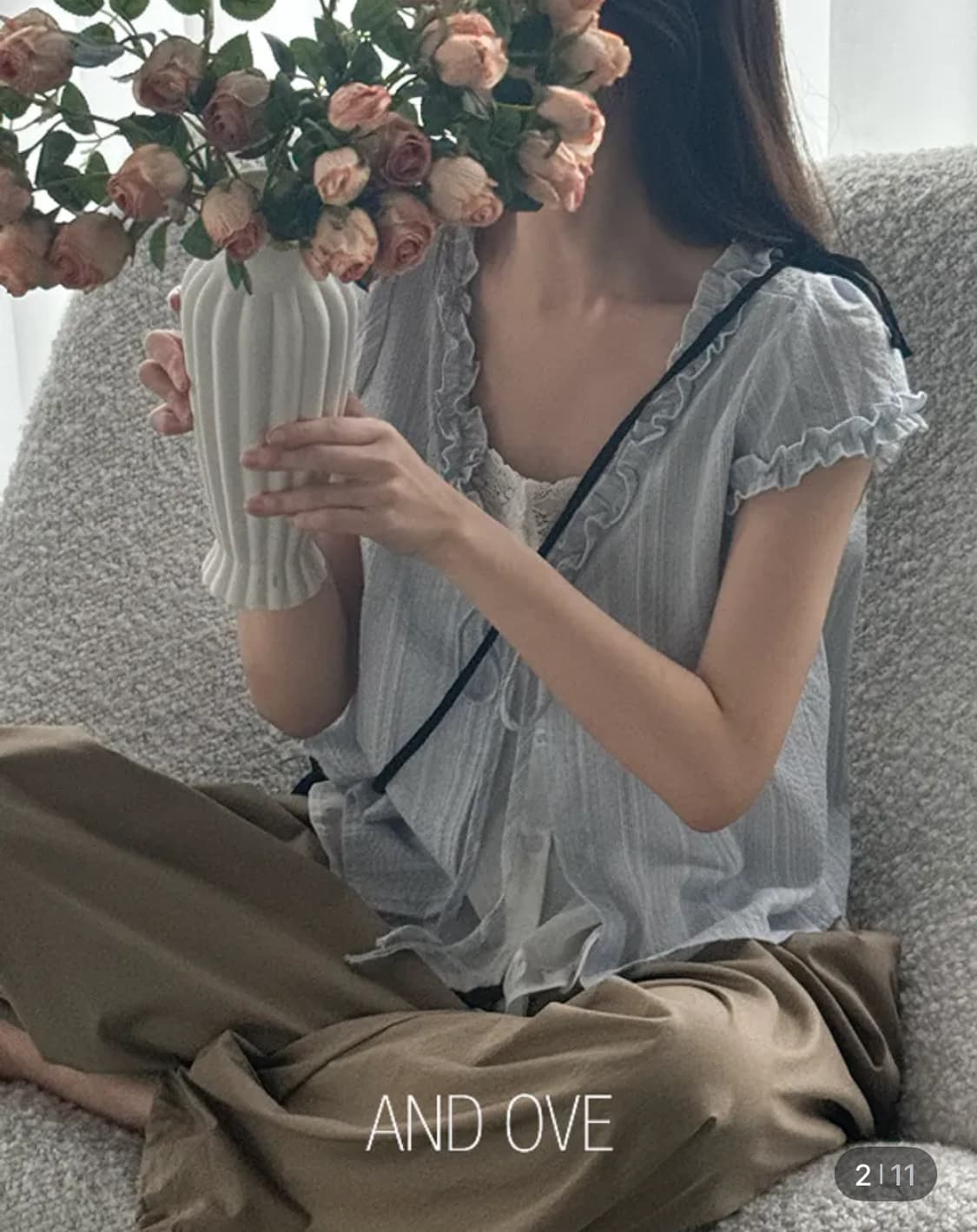 앤드오브 웬디 프릴 리본 블라우스 상품이미지5