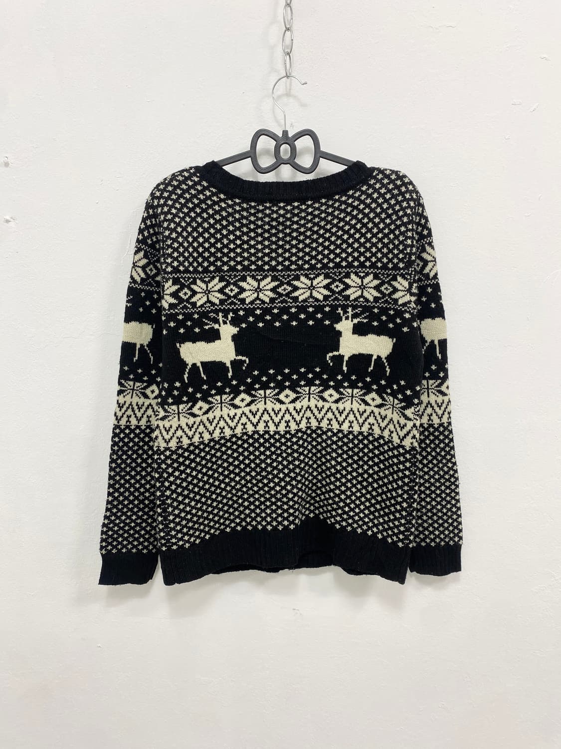 [INNOCENT] 블랙 노르딕 니트 가디건 상품이미지3