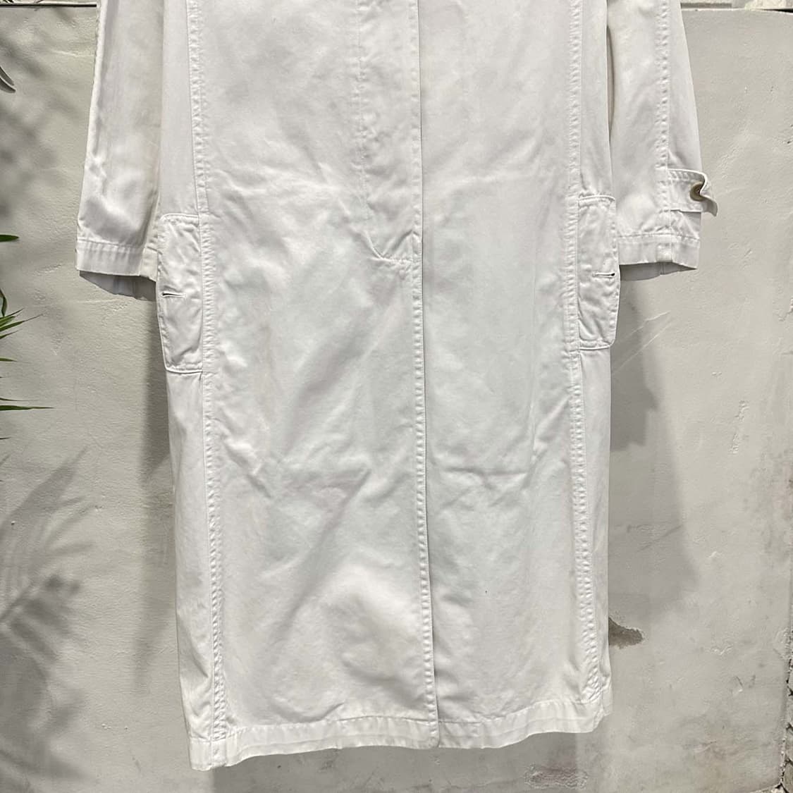 마르니 트렌치코트 버클 카라넥 히든버튼 견장 허리 벨트 디테일 화이트  상품이미지6