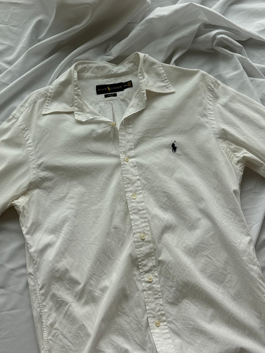 폴로 랄프로렌 화이트 슬림핏 포플린 셔츠 상품이미지1
