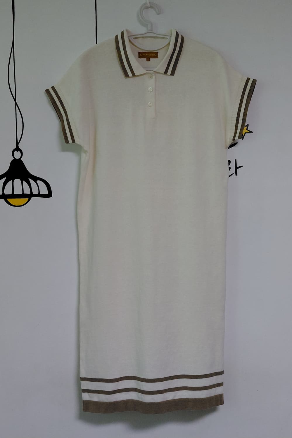 [M] 정품 LANCEL 란셀 올드스쿨 마린 니트 카라 원피스 상품이미지3