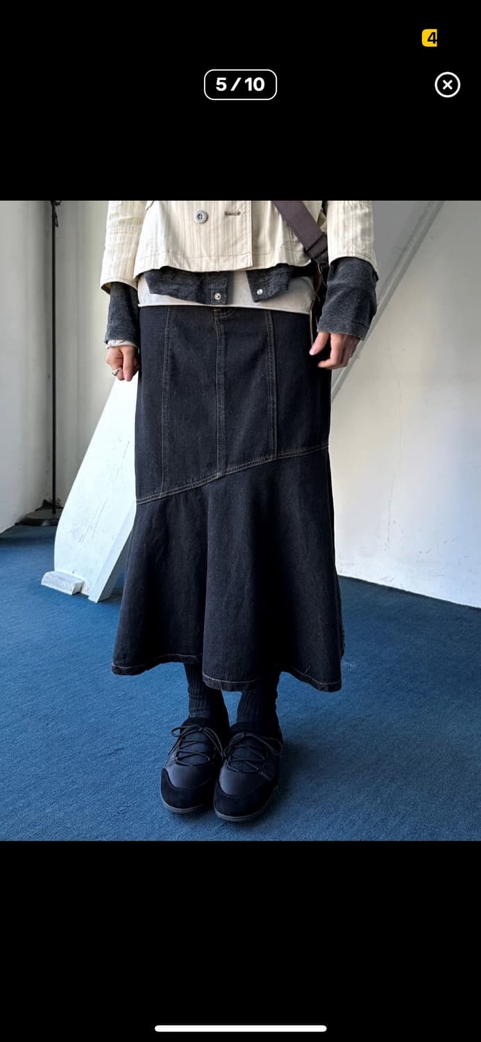 vintage denim skirt  상품이미지2